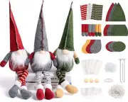 3 Set DIY Gnome Kit Gnome Crafts Elf Gnome Plush Ornaments Felt Christmas Orn