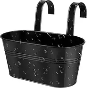Nybhyjka Fence Pot | Metal Iron Gardening Plant Holder for Railing,Mount Bucket Holder Countryside Porch Patio Planter Box for Stairs Apartment Windowsill