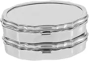 VALICLUD 2pcs Box Small Container Pp Silver Iron Medication Containers Small Travel Case Travel Medication Organizer