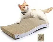 Cat Scratcher, Durable Scratch Pad, Corrugated Cardboard Scratching Board for Indoor Cats, Heavy Duty, Double-Sided Usability, Recyclable, with Catnip