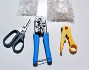 STRIPPER & Crimping tools 8-6-4 PAIRS Ethernet RJ45 PHONE RJ11 CONNECTORS KIT