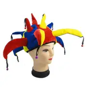 2PCS Funny Multicolor Halloween Props Clown Hat
