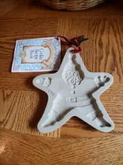 VTG Brown Bag Cookie Kris Kringle Cookie Mold 1994 Santa Star Design