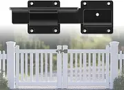 Bhanboth Heavy Duty Flip Gate Lock with Padlock Hole, Metal Gate Latch Gate Hardware, 4mm 7.5 Inch, Black, for Outdoor Fence,Shed Door,Barn Door,Pool Gate,Garage Gate,Wood Wooden Gate, Vinyl Gate,Yard