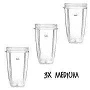 3x Medium Cups Accessories for Nutribullet Nutri Bullet Replacement Extra Spare