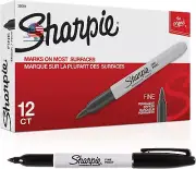 Sharpie Fine Point Permanent Markers, Black (Case of 144)