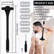 Back Shaver with Back Scrubber Hair Shaver Safe Back Hair Removal Shaver