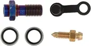 MagiDeal Banjo Bolt Bleeder Screw Brake Line Fitting Easy Installation Replacement Washers Bleed Screw Nipple for Fuel Oil System, Blue 1.25