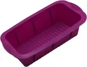Silicone Loaf Pan Non Stick Rectangular Bread Cake Baking Mold Tin Purple 1 Pack