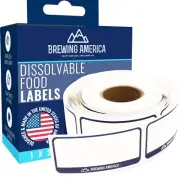 Dissolvable Food Labels for Food Containers - Made in USA - Great for Food Pr...