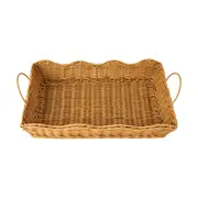 Wavy Edge Rattan Look Tray