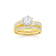 Alora 14ct Gold 1.50 Carats Tw Lab Grown Diamond Bridal Set