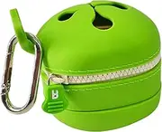 Silicone Bait Storage, Trash Bag Waste Bin Bait Storage with Zipper, Multifunctional Rubbish Bins with Hook for Backpacking Climbing Walking
