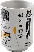 Minoru Pottery Sushi Tea Cup Daily Life with Cat