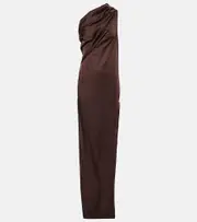 [Rick Owens] Rick Owens Athena draped one-shoulder gown AU 12 brown