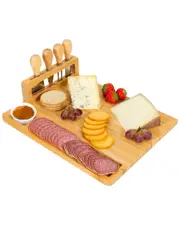 Fresh Fab Finds NewHome Bamboo Cheese Board with Cutlery Set