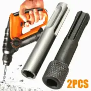 2pcs/Set For SDS Plus To 1/4 Hex Socket Driver Hammer Drill Bit Adapter Bar Kit