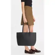 Tory Burch McGraw Leather Tote Bag Black