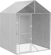 Outdoor Dog Kennels, Heavy Duty Dog Playpen for Outdoor, Dog Enclosures with Lockable Door & Roof, Metal Dog Cage for Backyard, Yard, Farm, 200x200x250 cm