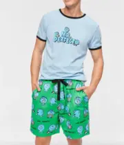 NEW PETER ALEXANDER LITTLE MISS MR MEN MR PERFECT TOP + SHORTS PJ SET L $129.90