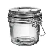Argon Tableware Glass Storage Jar with Airtight Clip Lid - 350ml
