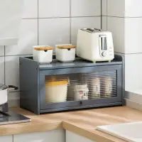在飛比找momo購物網優惠-【HappyLife】廚房檯面收納櫃 灰色單層50公分 Y1