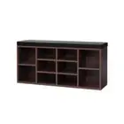 Shoe Cabinet Bench Shoes Storage Rack Organizer Shelf Cupboard Walnut