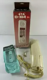 Vintage New GVC D-104 Ten Memory Push Button Ivory Colored Wall Phone