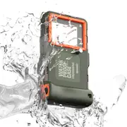 Nevenka Underwater Diving Snorkeling Phone Case 15m Waterproof Cellphone Case with Lanyard for iPhone Galaxy Huawei Moto All Series-ArmyGreen