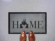 Artisan Kiss 70cm x 40cm Washable Door Mat DISNEY Range (Home Mickey Mouse Light Grey)