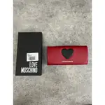 LOVE MOSCHINO 愛心LOGO 紅色 長夾