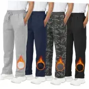 4 Pack Boys Joggers Fleece Medium Black, Grey, Camo Army Green, Navy