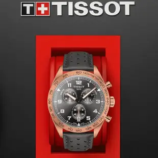 【TISSOT 天梭 官方授權】PRS516 賽車運動計時腕錶 母親節 禮物(T1316173608200/45mm)