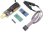 CH341A USB Programmer EEPROM BIOS Flasher Programmable Logic Circuits with SOP8 Flash Clip Suitable for 24/25 Series Chip