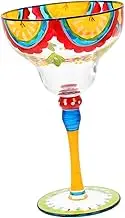 ABOOFAN Unique Hand Painted Wine Glasses Margarita Decor Painted Glassware for Cocktail Juice Dessert