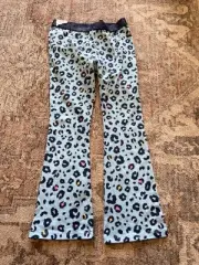 Girls Leopard Print Flared Pants size 7