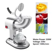 Electric Ice Crusher Shaver Commercial Machine Snow Cone Maker Stainless-Steel