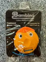 Bambina Castanet Kids Musical Toy #405 NIP Zen-On Orange Duck VTG NOS JTG