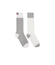 mid-calf socks One size Light gray/white