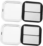 PLAFOPE Empty Makeup Pallets 2pcs Black Magnetic Palette Containers Compact Practical for Eyeshadow Blush Lipstick