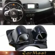 For 08-13 Mitsubishi Lancer EVO10TH Carbon Fiber Steering Wheel Gauge Pod 2 Hole (for: Mitsubishi)