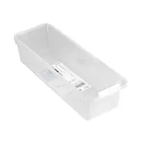 在飛比找樂天市場購物網優惠-小禮堂 INOMATA 塑膠長型冰箱收納盒 (霧面透明款)