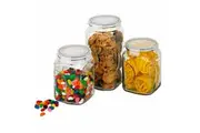 Glasslock Tempered Glass 3pc Storage Canister Set With Lid