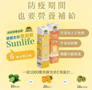 【買三送一】德國原裝，SUNLIFE森萊富-維他命C180發泡錠24T/檸檬口味 #疫情 #疫情升溫 #防疫