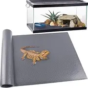 TCYPUHL Reptile Carpet, Reptile Mat, Bearded Dragon, Leopard Gecko Substrate,Bearded Dragon Tank Flooring Grey