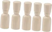 SEWACC 10pcs Manual Painting Wooden Dolls DIY Craft Set Unfinished Graffiti Puppets Wooden Peg Dolls Boys and Girls Creative Art