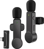 2 Pack Lavalier Microphone USB C Wireless Lav Mic for Android Phone Noise...