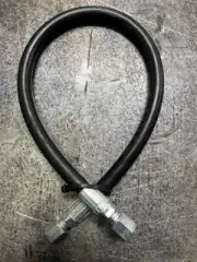 3/8" x 14" 2-Wire 5,000 PSI Hydraulic Hose Assembly with 3/8" Female JIC Swivels