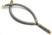 MENSI Propane Grill Y-Splitter Extension Adapter Braided Hose Length Silver