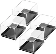 STOBAZA 4Pcs Transparent Specimen Display Box Mineral Storage Container for Easy Organizing and Protection for Home Decoration and Sample Showcasing